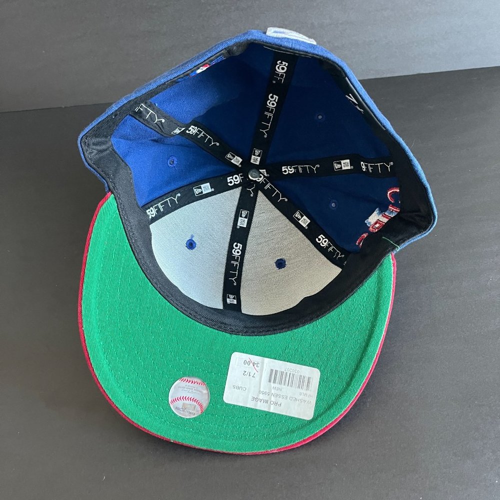 New Era 59 Fifty Chicago Cubs Illinois Side Patch, Size 7 1/2 New - Picture 4 of 5